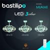 Bastilipo - Miami Ventilador De Techo Con Luz Mando A Distancia-3 Colores Led-gama Luxury, Blanco, Diametro Total 63 Cm