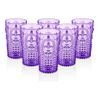 Prisma - Prisma - Pack 6 Unidades Vaso 400 Ml. Mod. Flor De Lis  Color Morado. Vaso De Policarbonato Tamaño Mediano