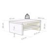 Soporte Monitor Con Estante Intermedio De Madera Henor Soporte Balda 42 X 26.5 X 16 Cm - Blanco