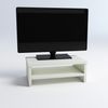 Soporte Monitor Con Estante Intermedio De Madera Henor Soporte Balda 42 X 26.5 X 16 Cm - Blanco