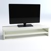 Soporte Monitor Con Estante Intermedio De Madera Henor Soporte Balda 82 X 26.5 X 16 Cm - Blanco