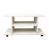 Mesa Con Ruedas De Madera Henor Giro 360º 100 X 40 X 52,5 Cm - Blanco