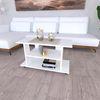 Mesa Auxiliar Con Ruedas De Madera Henor Modelo Pilar. 90 X 40 X 65,5 Cm - Blanco Mate