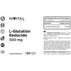 L-glutation Reducido 500 Mg 120 Cápsulas Veganas Hivital