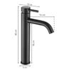 Grifo Lavabo Alto Sligo Negro Mate