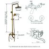 Columna De Ducha Para Bañera Retro Florina Dorado Envejecido