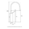 Grifo Monomando Lavabo Alto Giratorio Calgary 48 Cromado