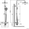 Columna De Ducha Termostática Bossa Negro Mate  Ø30 Cm