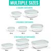 Edihome, Tupper Cristal, 18 Piezas (9 Recipientes + 9 Tapas), Tapers Para Comida Hermeticos, Tupperware, Para Alimentos, Tappers, Tapers, Apto Para Lavavajillas, Sin Bpa (9 Recipientes)…