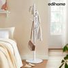 Edihome, Perchero De Pie, De Madera, Ajustable En 3 Alturas, Para Ropa, 8 Ganchos, Para Entrada, Pasillo O Dormitorio (blanco)