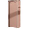 Armario Zapatero Tela Con Puertas Cremallera 160x60x30 Cm (marron)