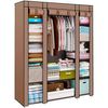 Armario Vestidor De Tela Nyana Home 170x150x45cm, 3 Puertas, 11 Huecos, 1 Ropero Marron