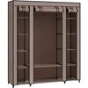 Armario Vestidor De Tela Nyana Home 170x150x45cm, 3 Puertas, 11 Huecos, 1 Ropero Marron