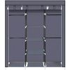 Armario Vestidor De Tela Nyana Home 170x150x45cm, 3 Puertas, 7 Huecos, 1 Ropero Gris