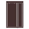 Armario Vestidor De Tela Con Puertas De Cremallera Nyana Home Medidas 170x110x45cm  Marron