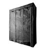 Armario Vestidor De Tela Con Puertas De Cremallera Nyana Home Medidas 170x130x45cm Negro