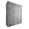 Armario Vestidor De Tela Con Puertas De Cremallera Nyana Home Medidas 170x130x45cm Gris