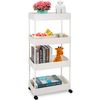 Carrito De Almacenamiento Slim 4 Alturas 87x40.5x22.5cm Blanco