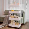 Carrito De Almacenamiento Slim 4 Alturas 87x40.5x22.5cm Blanco