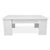 Mesa De Centro Elevable Nyana Home Artik White Resistente Facil Limpieza Diseño Moderno