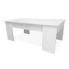 Mesa De Centro Elevable Nyana Home Artik White Resistente Facil Limpieza Diseño Moderno