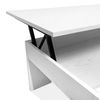 Mesa De Centro Elevable Nyana Home Artik White Resistente Facil Limpieza Diseño Moderno