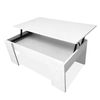 Mesa De Centro Elevable Nyana Home Artik White Resistente Facil Limpieza Diseño Moderno