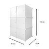 Armario Vestidor Cube Personalizable Boxed Basic Nyana Home 6 Cubos/puertas Organización Del Hogar Perchero Zapatero 110x75x47cm Blanco