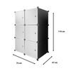 Armario Vestidor Cube Personalizable Boxed Basic Nyana Home 6 Cubos/puertas Organización Del Hogar Perchero Zapatero 110x75x47cm Negro