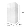 Armario Vestidor Cube Personalizable Boxed Simply Nyana Home 8 Cubos/puertas Organización Del Hogar Perchero Zapatero 147x75x47cm Blanco