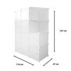 Armario Vestidor Cube Personalizable Boxed Nyana Home 10 Cubos/puertas Organización Del Hogar Perchero Zapatero 147x110x47cm Blanco