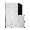 Armario Vestidor Cube Personalizable Boxed Nyana Home 10 Cubos/puertas Organización Del Hogar Perchero Zapatero 147x110x47cm Negro