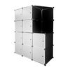 Armario Vestidor Cube Personalizable Boxed Nyana Home 10 Cubos/puertas Organización Del Hogar Perchero Zapatero 147x110x47cm Negro