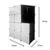 Armario Vestidor Cube Personalizable Boxed Nyana Home 10 Cubos/puertas Organización Del Hogar Perchero Zapatero 147x110x47cm Negro