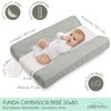 Funda Cambiador Bebé 50x80 De Rizo Blanco Absorbente - Eucaliptus Vichy