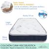 Colchon Cuna 120x60cm Viscoelastico Transpirable Con Doble Cara. Reduce Riesgo Asfixia. Certificados Oeko-tex Y Certipur - Symphony