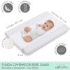 Funda Cambiador Bebé 50x80 De Rizo Blanco Absorbente (grey Atlantis)