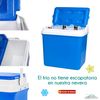 Nevera Portatil Camping Y Playa Con Asa Resistente Y Cierre Hermético. Perfecta Para Mantener Frescos Alimentos Y Bebidas. 18 Litros - Color Azul