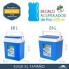 Nevera Portatil De Acampada, Camping Y Playa, Con Asa Resistente Y Cierre Hermético. Regalo Acumulador De Frío. Capacidad 25l - Color Azul