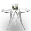 Mesa Comedor Cristal Modelo Tesla 160/220 X 90 X 76 - Transparente