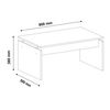 Mesa De Centro  Modelo Tycris 80 X 50 X 38  - Blanco