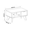 Mesa De Centro  Modelo Pervip 80 X 50 X 44  - Blanco