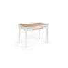 Mesa Cocina Extensible Madera Modelo Noli 100/160x60x76 - Blanco Y Roble Amazonas