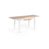 Mesa Cocina Extensible Madera Modelo Noli 100/160x60x76 - Blanco Y Roble Amazonas