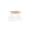 Mesa Cocina Extensible Madera Modelo Pompeya 80 X 40/80 X 78 - Blanco Y Roble Amazonas