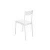 Pack 2 Sillas Cocina - Modelo Xara White - Asiento Polipiel Blanco - Estructura Metal