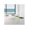 Pack 2 Sillas Cocina - Modelo Xara White - Asiento Polipiel Negro - Estructura Metal