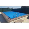 Cobertor De Invierno Azul/beige Lona Para Piscina (8,30 X 4,30 M.)