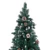 Árbol De Navidad Nevado Con Adorno Piñas Artificial Ø90x180 Cm 800 Ramas Soporte Metálico