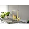 Sky Bath Gcc005/oro Cross Grifo De Cocina Oro Cepillado